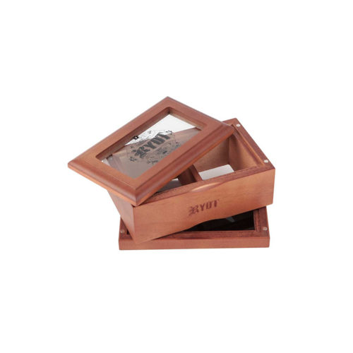 RYOT 3x5 GlassTop Box - Walnut | ריוט קופסת טופ זכוכית קטנה - אגוז